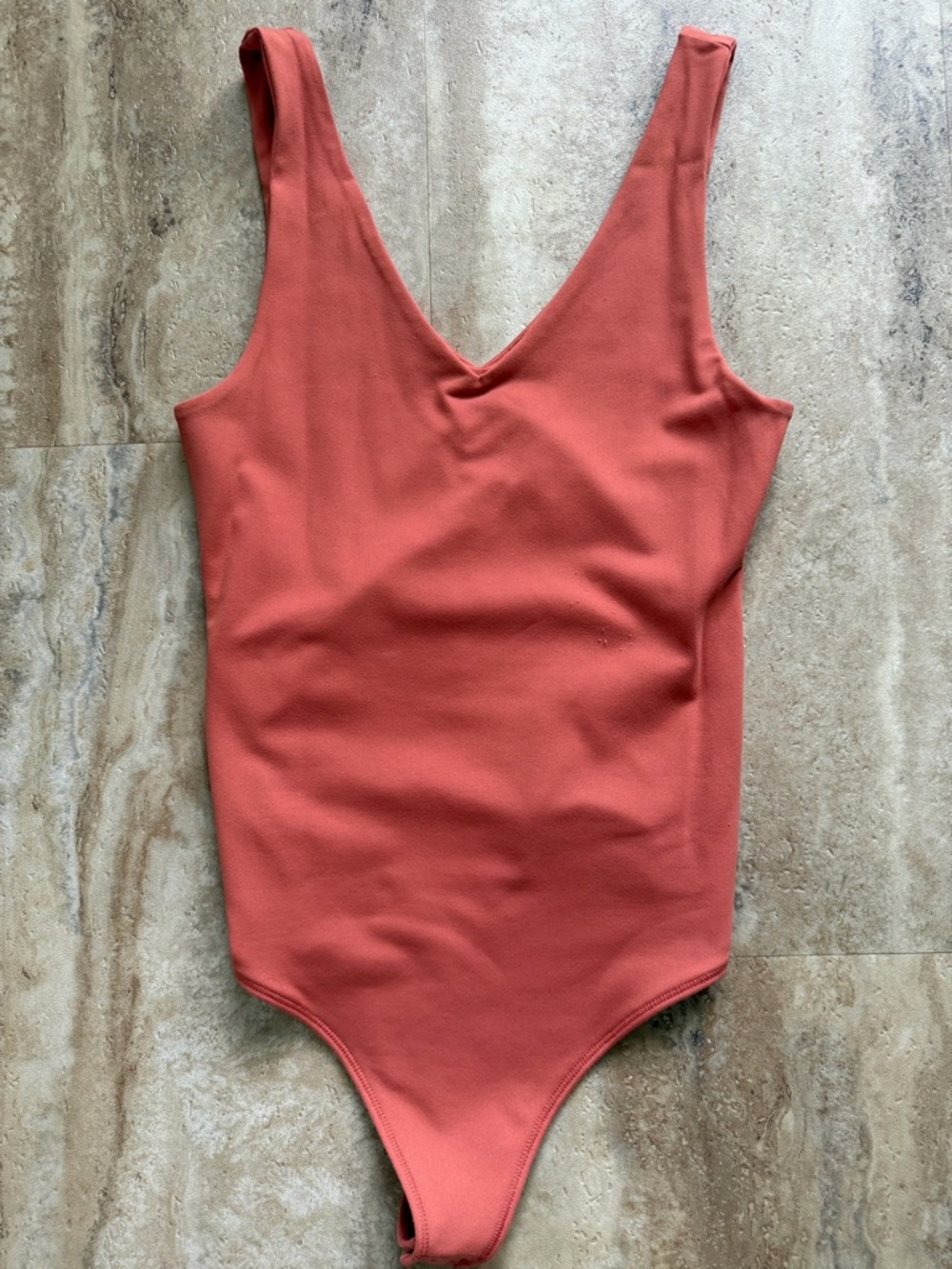 Abercrombie & Fitch Coral V-Neck Bodysuit